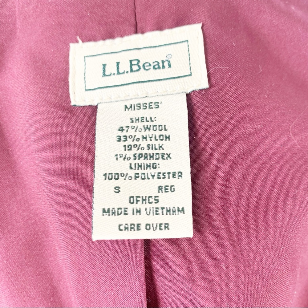 L.L. Bean Wool-Silk Herringbone Tweed Blazer (Small, Burgundy Mix) - Picture 2 of 11